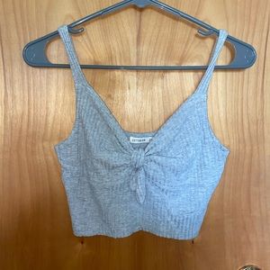 front tie grey tank